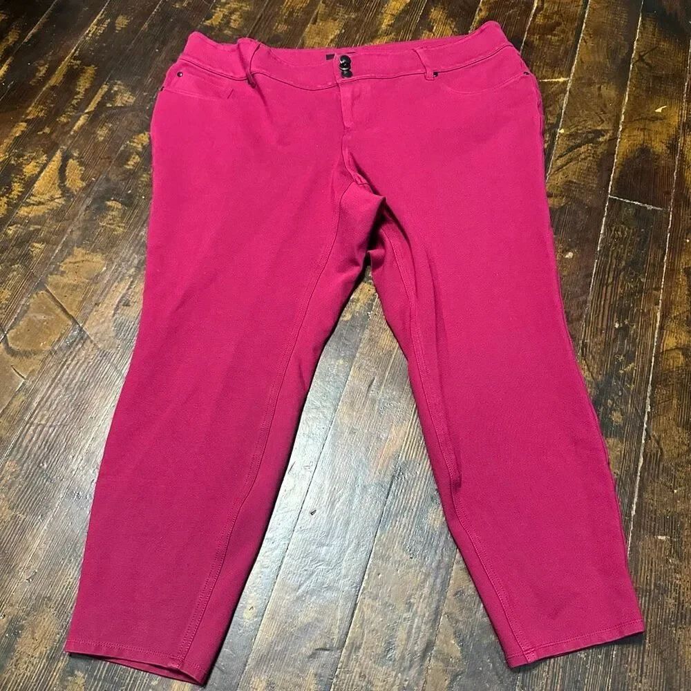 Torrid pink stretchy flat front full figure size 20 slacks